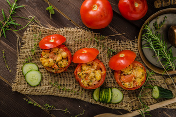 Grilled tomatoes stuffed