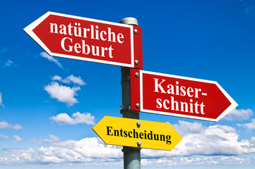 nat&uuml;rliche Geburt oder Kaiserschnitt