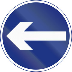 An Irish traffic sign - Keep right