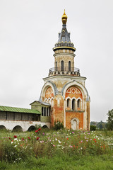 Fototapeta na wymiar Candle tower in Boris and Gleb Monastery. Torzhok. Russia