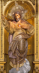 Granada - polychrome statue of The Heard of Jesus