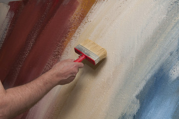 Gemälde in Arbeit