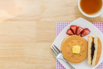 Waffle Background / Dessert Background