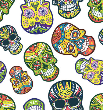 sugar skull pattern