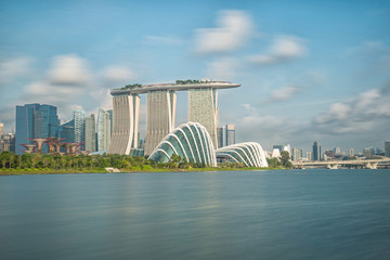 Naklejka premium Singapore skyline in moring