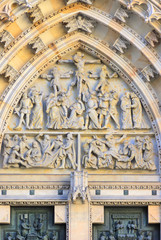 Saint Vitus (St. Vitt's) Cathedral and Prague Castle. Prague, Czech Republic