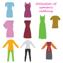 Collection of women's clothing