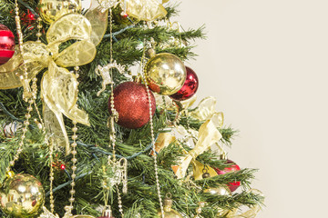 Christmas tree and decoration.