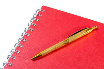 red note book