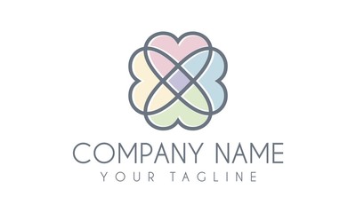 Love Logo. Vector set of logo design elements and templates - heart symbols - love and care concepts