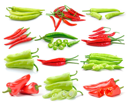 hot chili pepper on white background