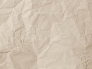 Crumpled paper texture pattern background in light white color t