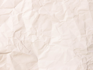 Crumpled paper texture pattern background in light white color t