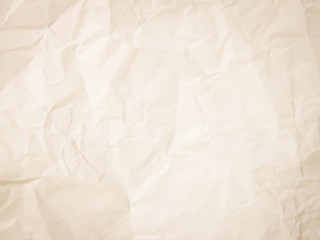 Crumpled paper texture pattern background in light white color t