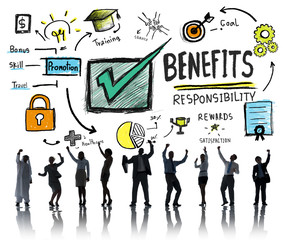 Benefits Gain Profit Earning Income Business Success Concept