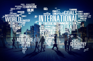 International World Global Network Globalization Concept