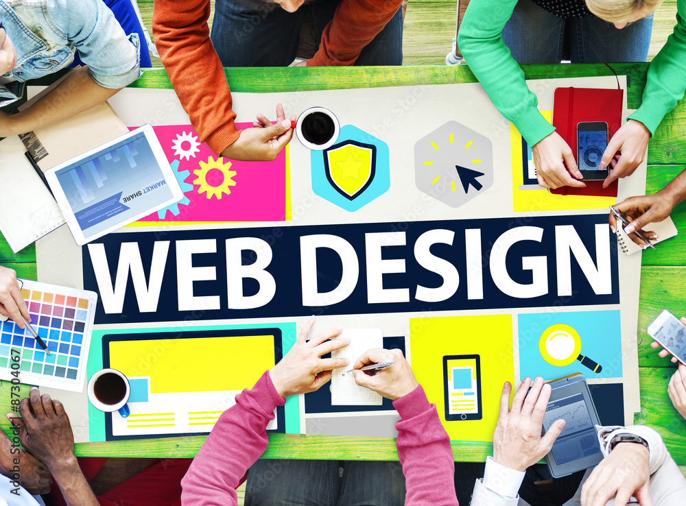Poster web design development style ideas interface concept