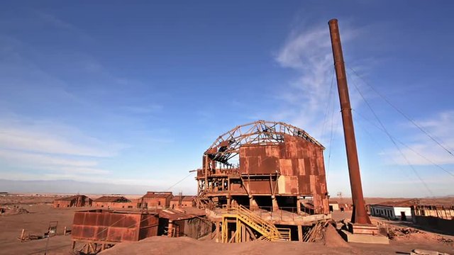 Video of an old abandoned factory in Santa Laura, Chile