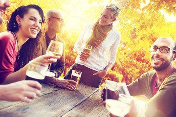 Diverse People Friends Hanging Out Concept