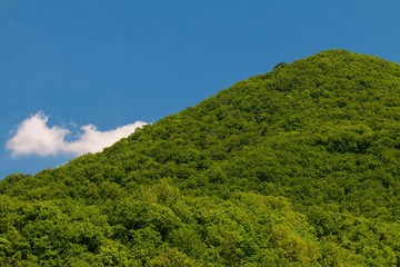 Sky with clous and the mountains