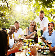 Friends Friendship Outdoor Dining People Concept