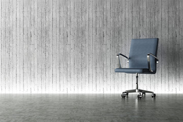 office chair and concrete wall interior