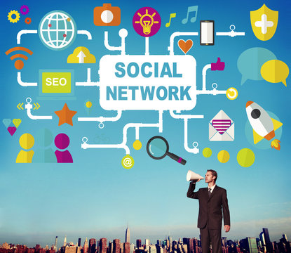 Social Network Internet Online Society Connecting Concept