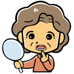 口内が気になるおばあちゃん