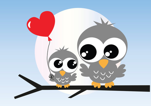 two sweet owls
