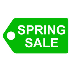 Icono etiqueta texto SPRING SALE verde