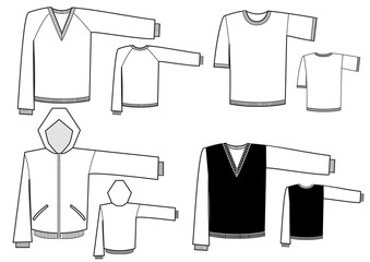 Man's clothes.Vector fashion illustration isolated on white