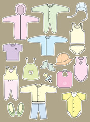 Clothes and objects for baby