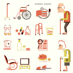 Elderly people and objects for life