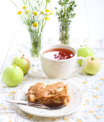 Slice of apple cake