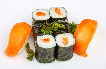 Sushi with salmon