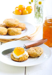 Carrot and rosemary scones