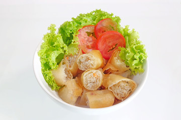 Thai Spring Roll and fresh salad