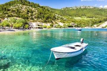 Naklejka na ściany i meble crystal clear Adriatic sea on Peljesac peninsula, Dalmatia, Croatia