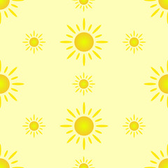 Seamless pattern with sun. Vector illustration. Eps 10