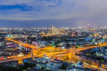 Deurstickers Bangkok Expressway and Highway top view, Thailand © Southtownboy Studio