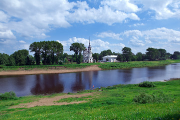 river in the old town Vologda