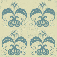 seamless pattern background.Vector vintage on old paper