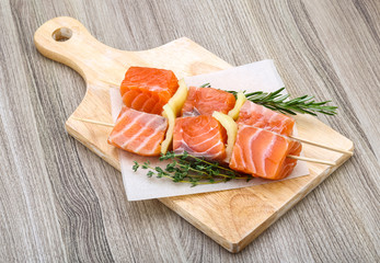 Salmon skewer