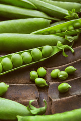 green peas on the table