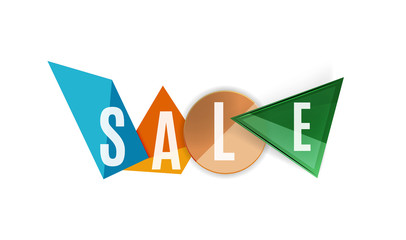 Sale word label banner