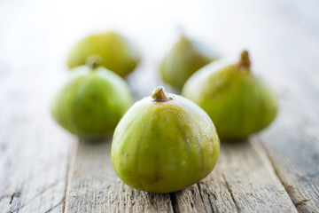 fresh Figs on vintage wooden background