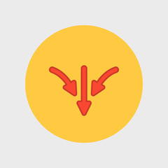 flat arrow icon