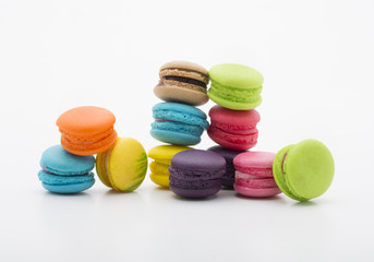 traditional french colorful macarons