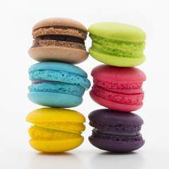 traditional french colorful macarons