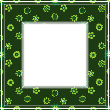 Floral Green Border